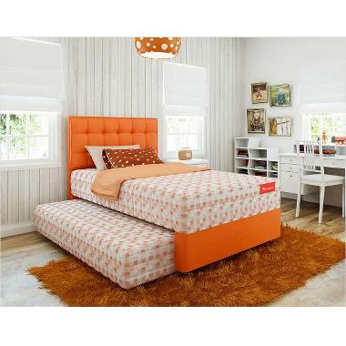 Romance Kasur Springbed 2 in 1 Romance Rainbow With Latex [Full Set/90x200/Khusus Jabodetabek] White