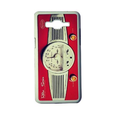Red Radio on Hardcase Casing for Samsung Grand Prime - White