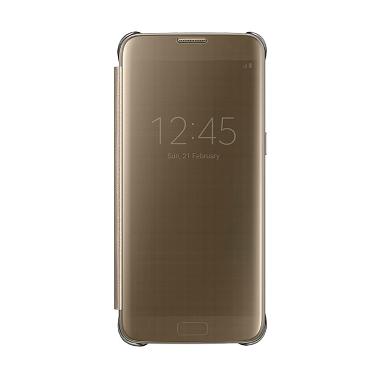Samsung Clear S-View Flip Cover Cas ... for Galaxy S7 Edge - Gold