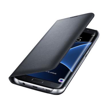 Samsung Flip Wallet Casing for Galaxy S7 Edge - Black