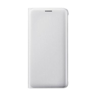 Samsung Genuine Flip Wallet PU Casi ... ng Galaxy S6 Edge - White