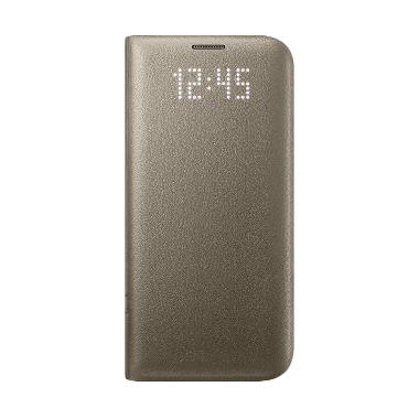 Samsung LED Cover Casing for Samsung Galaxy S7 Edge - Gold