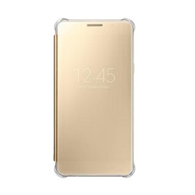 Samsung Original Clear View Cover Gold Casing for Samsung Galaxy A5 (2016)