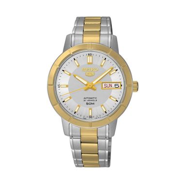 Seiko 5 Automatic SNK892K1 Silver Gold Jam Tangan Wanita