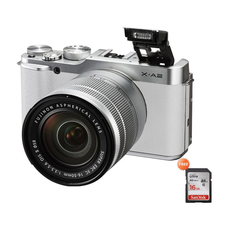 Jual Fujifilm X-A2 Kit 16-50mm Putih Kamera Mirrorless