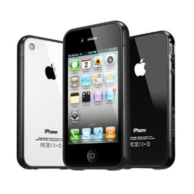 SGP Linear Ex Color Casing for iPhone 4S - Soul Black