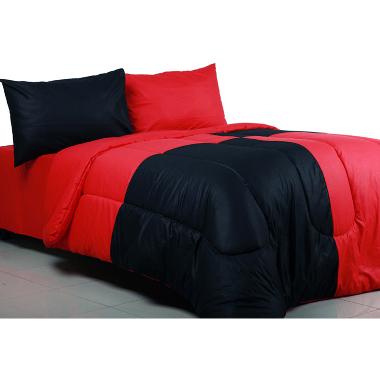Sierra Polos Domino Merah Cabe x Hitam Bedcover dan Sprei Set