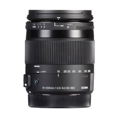 Sigma 18-200mm f/3.5-6.3 DC Macro O ... Kamera for Nikon - Hitam