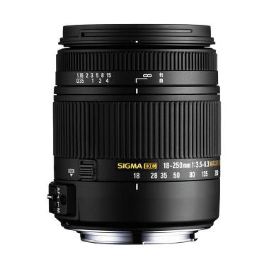 Sigma 18-250mm F3.5-6.3 DC Macro HSM Lensa Kamera for Nikon - Hitam