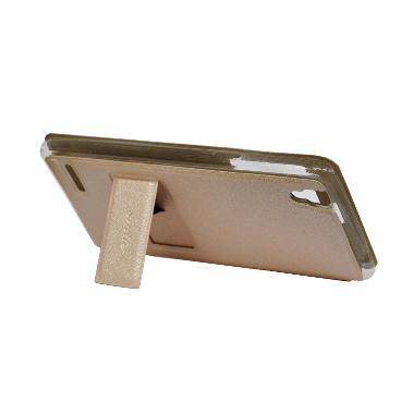 SMILE Flip Cover Casing for Asus Zenfone Selfie ZD551KL - Gold