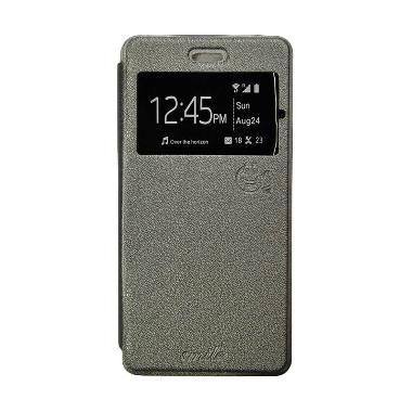 SMILE Flip Cover Casing for Oppo F1 - Abu-abu