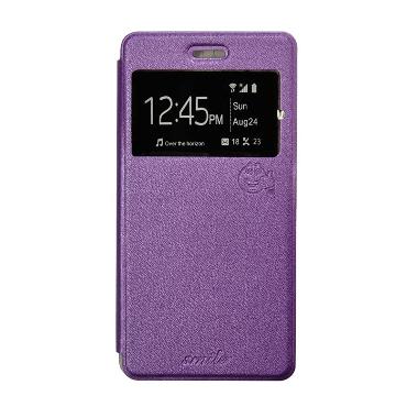 SMILE Flip Cover Casing for Oppo Joy - Ungu