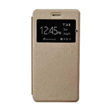 Smile Flip Cover Casing for Oppo Mirror 3 R3001 - Gold