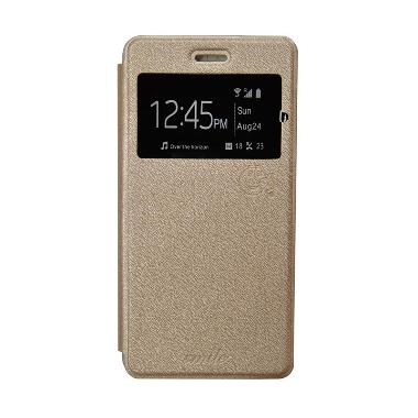 SMILE Flip Cover Casing for Samsung Galaxy Grand Max - Gold