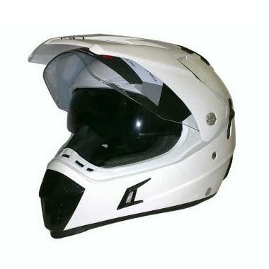 Jual Snail Helmet Motocross Double Visor MX-311- Putih 