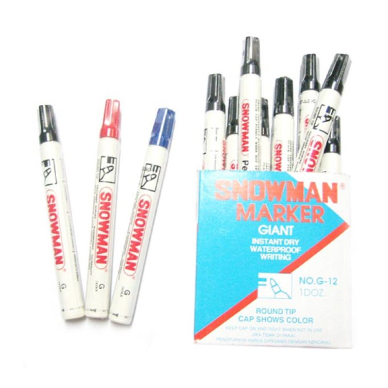 jual snowman marker permanent g 12 hitam spidol 12 pcs harga kualitas terjamin jual snowman marker permanent g 12 hitam spidol 12 pcs harga kualitas terjamin