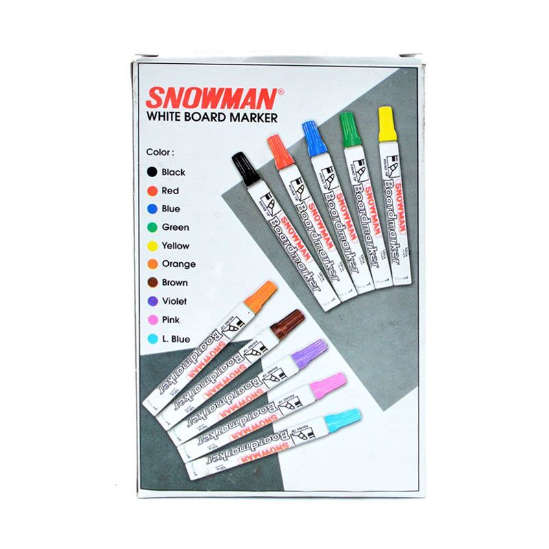 Jual Snowman Whiteboard Marker BG-12 Hijau Spidol [12 Pcs