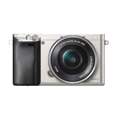Sony Alpha Ilce A6000 Lensa Kit 16-50mm Kamera Mirrorless - Silver