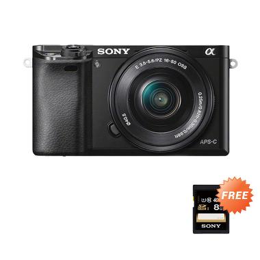 Sony Alpha A6000 16-50mm Hitam Kamera Mirrorless