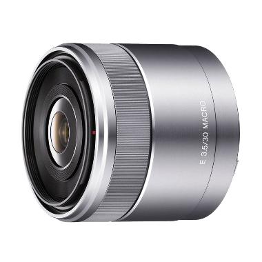 Sony E 30mm f 3.5 Macro Silver Lensa Kamera