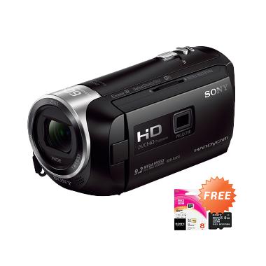 SONY HDR PJ410 Camcorder - Hitam + Free SONY MicroSD Memory Card 8 GB