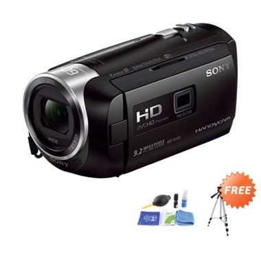 Sony HDR-PJ410 HD Handycam with Bui ... r + Tripod + Cleaning Kit