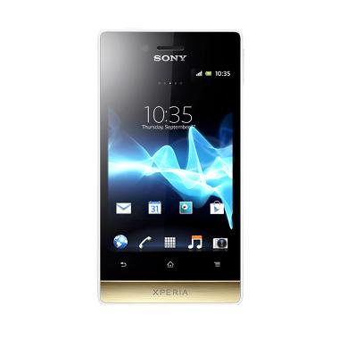 Sony Xperia Miro Smartphone - White Gold Garansi Resmi Sony Indonesia