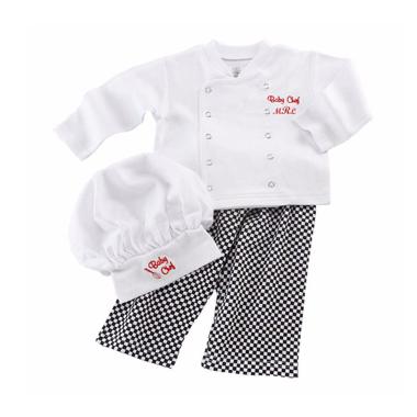 Spunky Kids Baby Chef Outfits - White