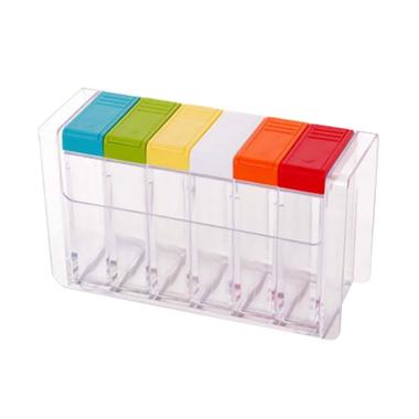 StarHome 6 in 1 Rak Tempat Bumbu Seasoning Box Serbaguna - Kristal