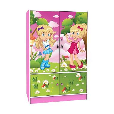 Super 1226 Baby Locker Kids Lemari Pakaian - Pink