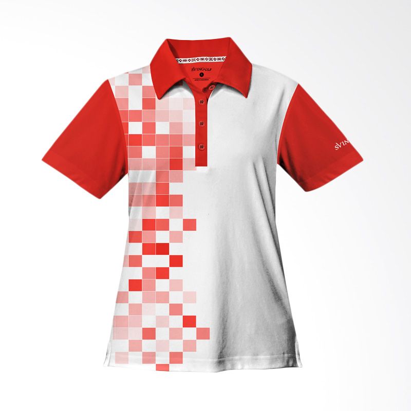 Jual Svingolf Tribal Polo Flag Red Baju Golf Wanita Online
