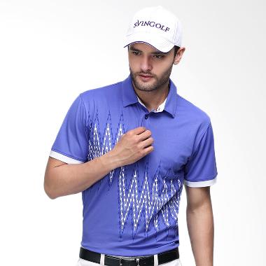Svingolf Zap Polo Baju Golf - Violet White