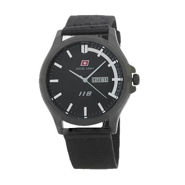 Jual Swiss Army PMG 118 Kanvas Jam Tangan Pria - Hitam