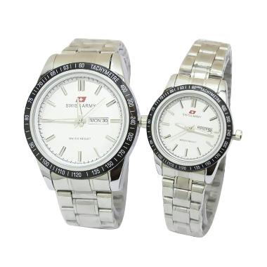 Swiss Army SA 11036 AD Jam Tangan Couple - White