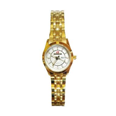 Swiss Navy 5860 Gold White Casual Jam Tangan Wanita Gold