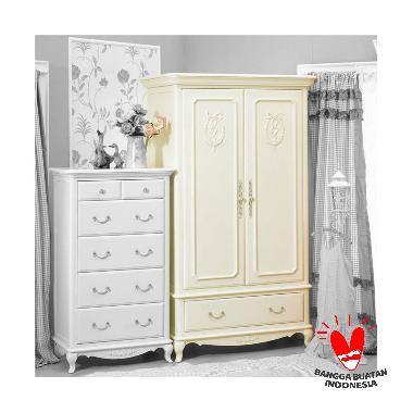 The Olive House Queen Anne Wardrobe Lemari Pakaian