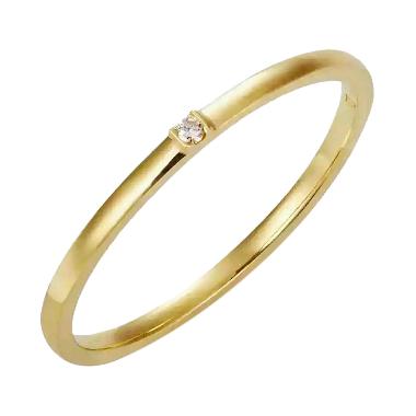 Tiaria Joy Perhiasan Cincin Pernikahan Emas Kuning [18K]