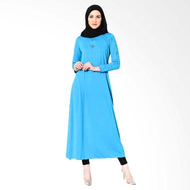Tiras Gamis Basic Permata Dress Muslim - Biru