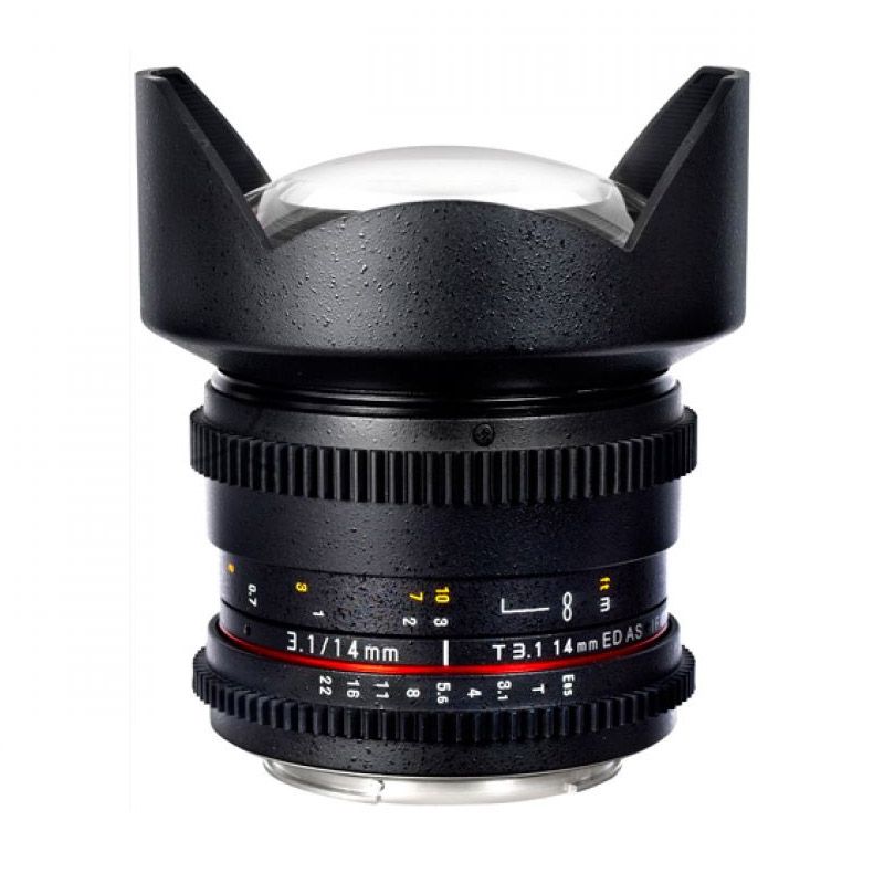 Samyang For Canon 14mm T3.1 VDSLR II Black Lensa Kamera