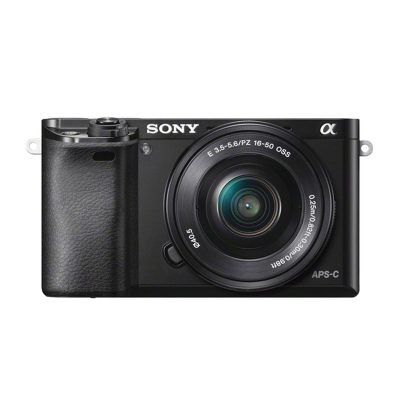 Sony Alpha A6000 Lensa Kit 16-50 mm ... pasang + Memory SDHC 16GB