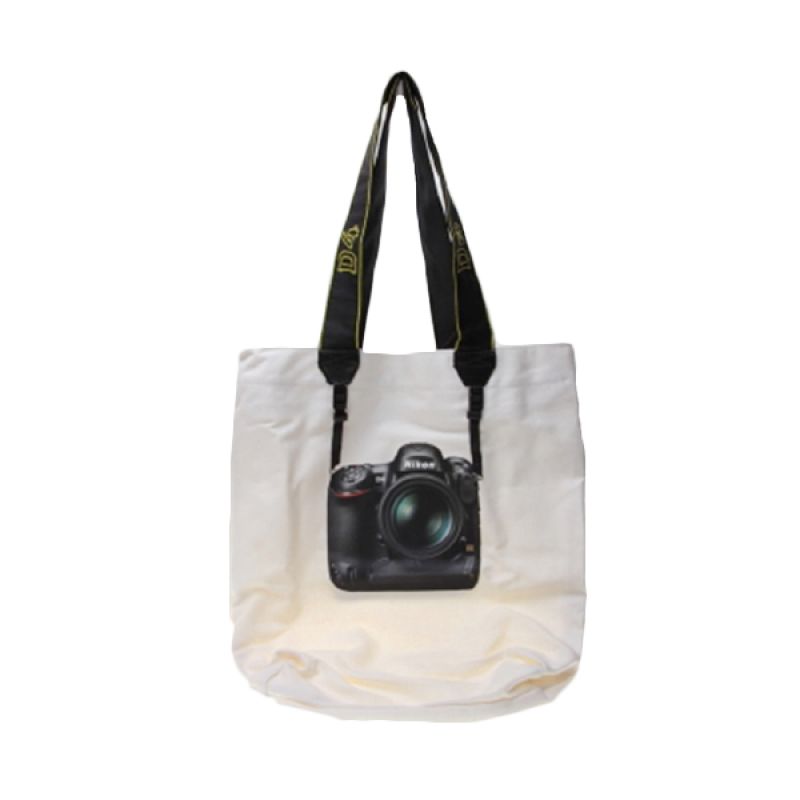 Kalno Nikon Tote Bag White Tas Tang ...