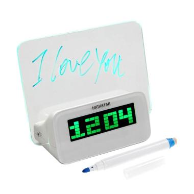 Yaahowu Digital Clock with LED Memo Board, Alarm dan Temperatur Suhu