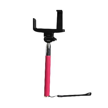 Tongsis Monopod for Smartphone Big Holder - Pink