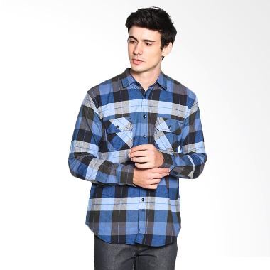 Travis Jeans Flanel IV TRV07M00066 Kemeja Pria - Blue Black