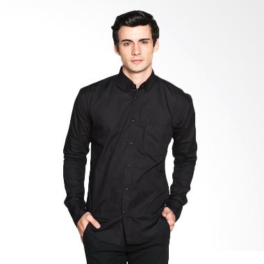 Travis Jeans Plain Poplin TRV07M00054 Kemeja Pria - Black