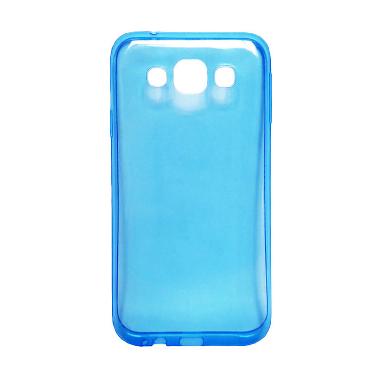 Ultra Thin Transparant Softcase Casing for iPhone 5 - Biru