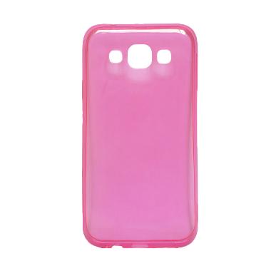 Ultra Thin Transparant Softcase Casing for Oppo Joy 3 - Merah