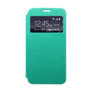 Ume Enigma Hijau Flip Cover Casing Lenovo A6000 or A6000 Plus