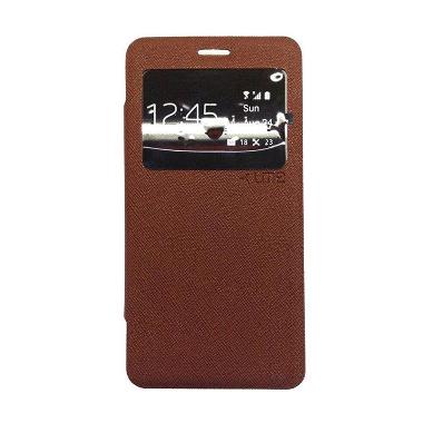 Ume Enigma Flipcover Casing for Lenovo A6000 or A6000 Plus - Cokelat
