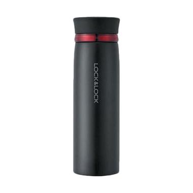 LOCK & LOCK New Feather Tumbler Botol Termos [450 mL] Black Red
